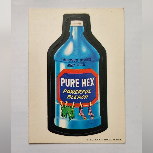 topps Other - ✨ Vintage 1973 Wacky Packages Sticker - "Pure Hex" Trading Card Collectible✨